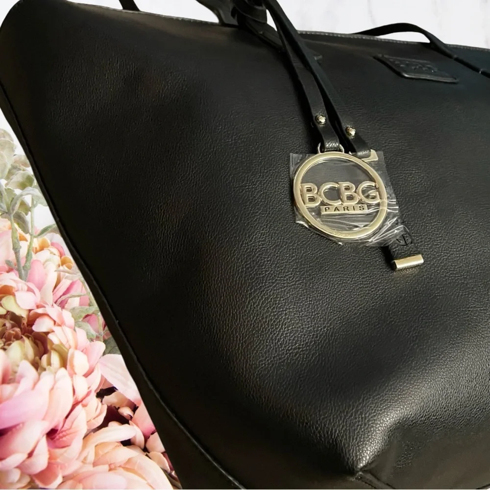 BCBG Paris Black Tote & Crossbody Bag Set NEW - Picture 5 of 12